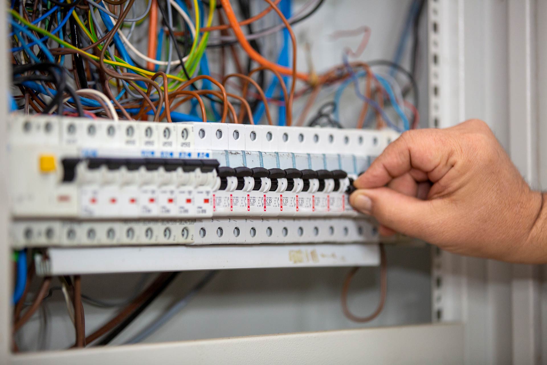 switchboard being fixed