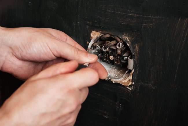 AMC-Rewiring-Old-Home Old Electrical Outlet Replacement